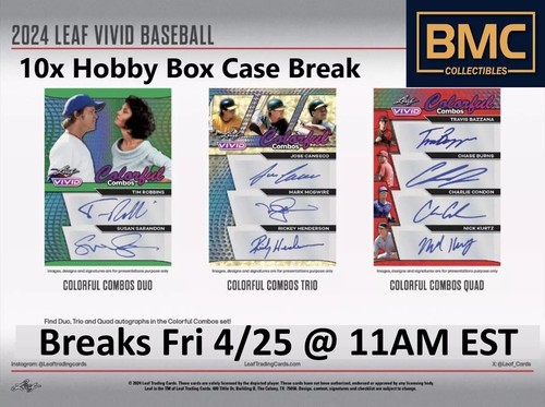 Cooper Pratt 2024 Leaf Vivid Baseball 1x Case Break #10
