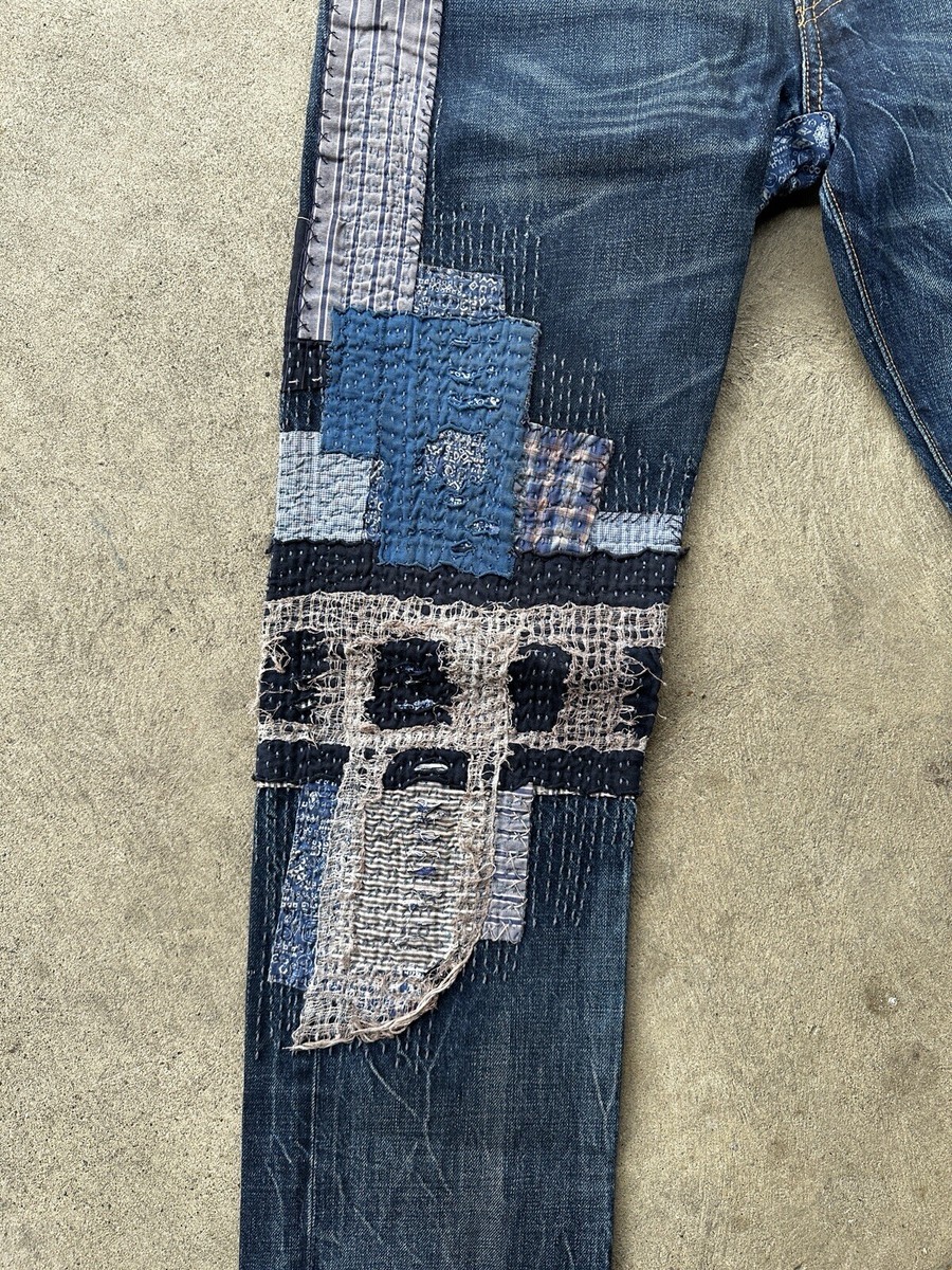 Levi’s 501 襤褸　刺し子　リーバイス　セルビッチデニム　BORO Levi's 501 襤褸 刺し子 リーバイス セルビッチデニム BORO