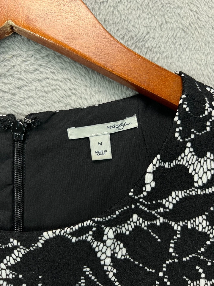 Camisa Top Halógena Mujer Mediana Negra Encaje Peplum Blusa Sin Mangas Damas Foto 3 de 4