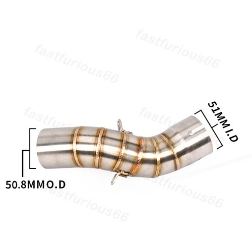 Exhaust Mid Pipe For Kawasaki Z900 17-2019 Black Muffler Tips Connect Link Tube - Picture 3 of 14