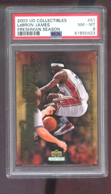2003-04 UD Upper Deck #51 Lebron James Freshman Season ROOKIE PSA Graded  Card