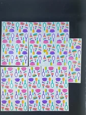 Mrs. Grossman's Sticker Lot of 10 Makeup Mod Sheets Vintage 1994 Mirror Purse