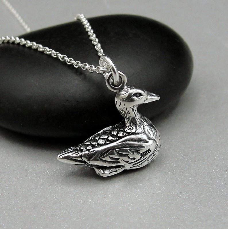 Sterling silver duck necklace sale
