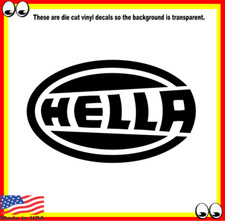 Hella Vinyl Cut Decal Sticker Logo Headlights Lamps Jdm