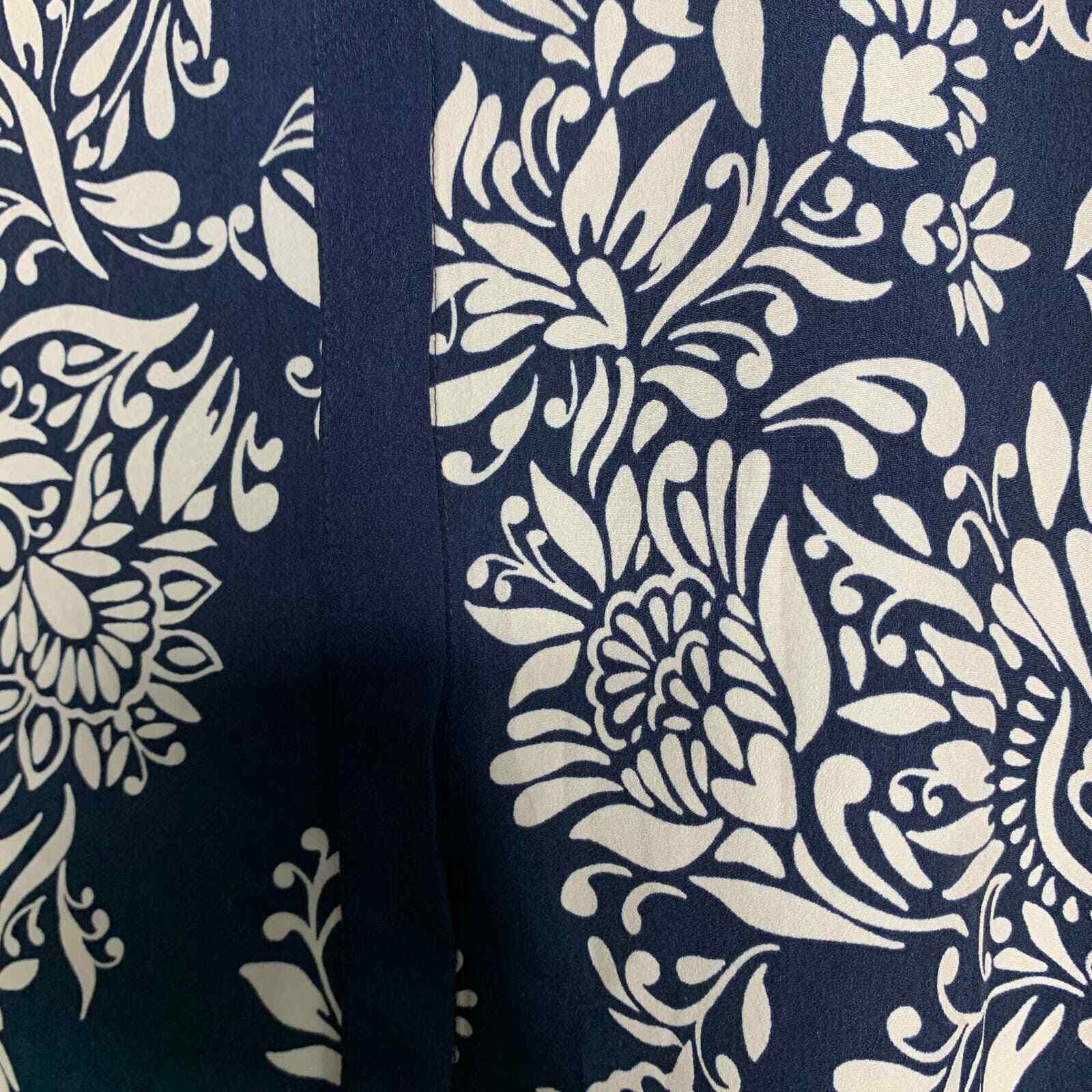 LOFT | Blue Hidden Button Front Collared Shift Dr… - image 2