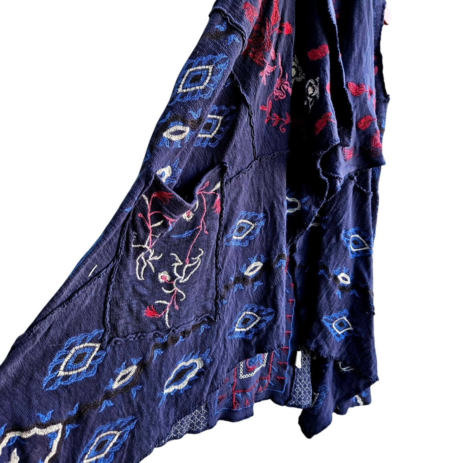 Soft Surroundings Embroidered Patchwork Boho Drap… - image 6