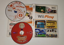 Nintendo Wii Play (2007) Complete w/ Manual + Cooking Mama Cook Off Disc