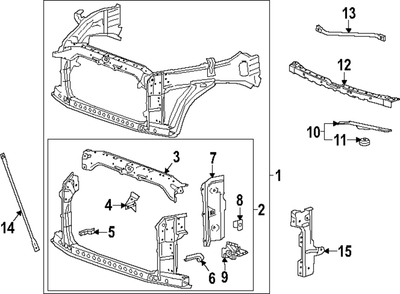 Chevrolet GMC Cadillac LH Driver Side Headlamp HOUSING