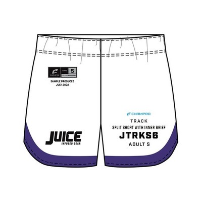 Champro Adult SJTRKS6KIT SIZE KIT Juice Split Shorts With Inner Brief