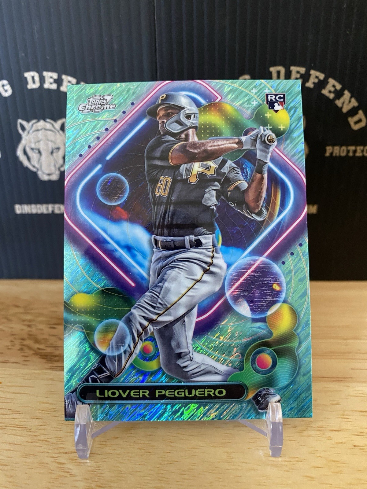 2023 Topps Cosmic Chrome - Liover Peguero #166 Aqua Equinox Refractor /199 (RC)