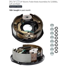 AEagle 10" Electric Trailer Brake Assembly Kit 3,500 lbs Axle Left Right