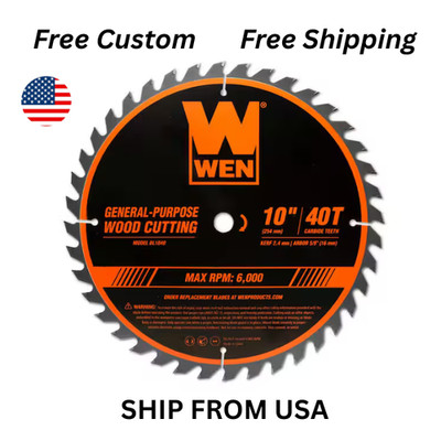 WEN BL1040 10 Inch 40 Tooth Carbide Tipped Professional Woodworking Saw Blade