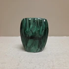 Fenton Green Glass Twist Two Way Candle Votive Holder With Original Sticker
