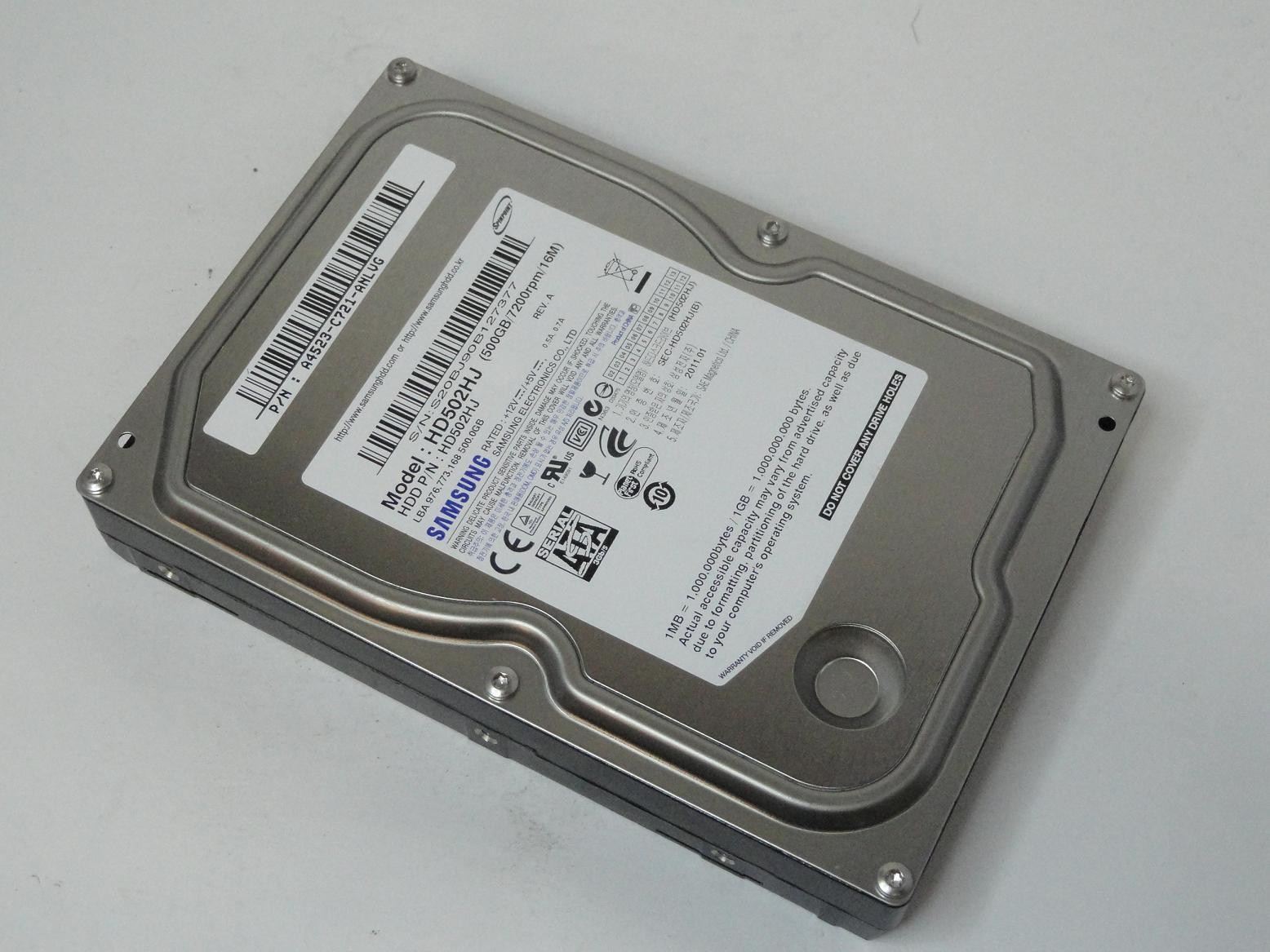 Samsung 500GB SATA 7200rpm 3.5in HDD ( HD502HJ ) REF