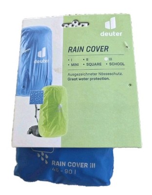 Deuter Rain Cover 3 School NWT- 45 To 90 Liters Outdoor Rain Protection Backpack