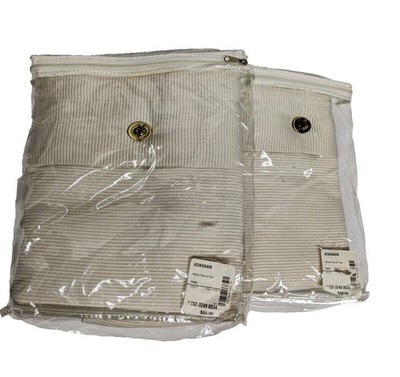 NEW Chris Maden Curtain Panels (2) Hillside Fold over Panels Ivory 42'x84' NIP