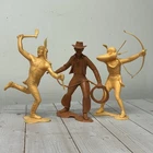Vintage Original 1964 3 Louis Marx 6 Inch Western Figures Cowboy Indians