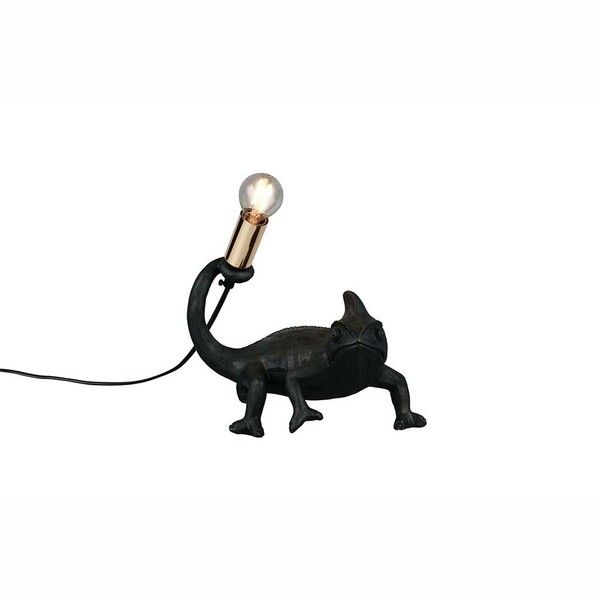 Tischleuchte Beistelllampe Leselampe Schwarz Schnurschalter E14 B 24,5 Cm-image