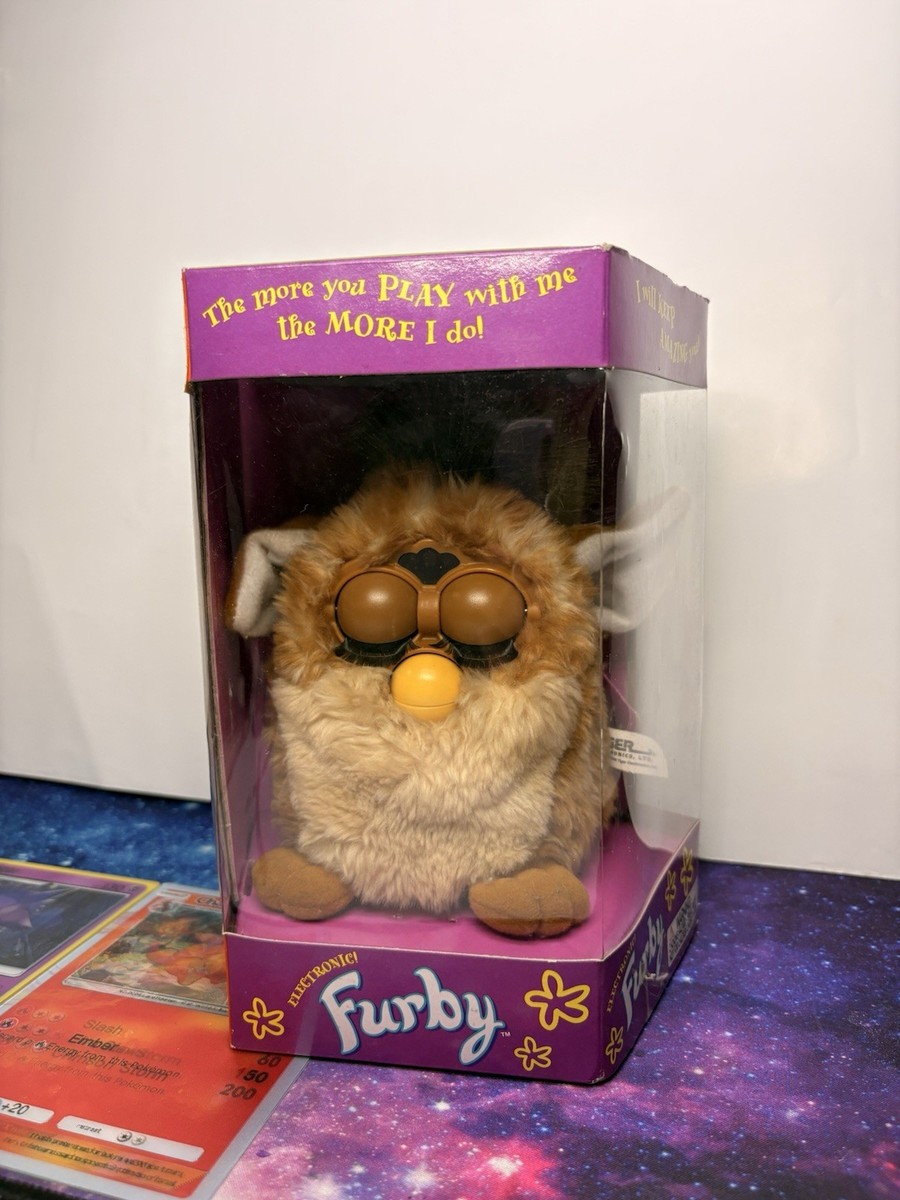 Buy 1998 Tiger Electronics Furby Gray / White with Green Eyes