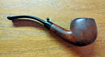 Algerian Briar France Streamliner Bent Smoking Tobacco Pipe Vintage