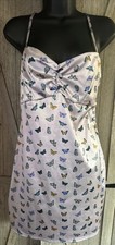 Vintage Urban Outfitters Sz L Mini Slip Dress Pink Butterfly