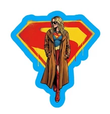 DC Comics DCU SUPERGIRL Justice League Anime Manga Water Resistant Sticker