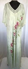 Vintage 90s American Angel ll 2 Piece Celery Green Rayon Floral Dress Set 3X