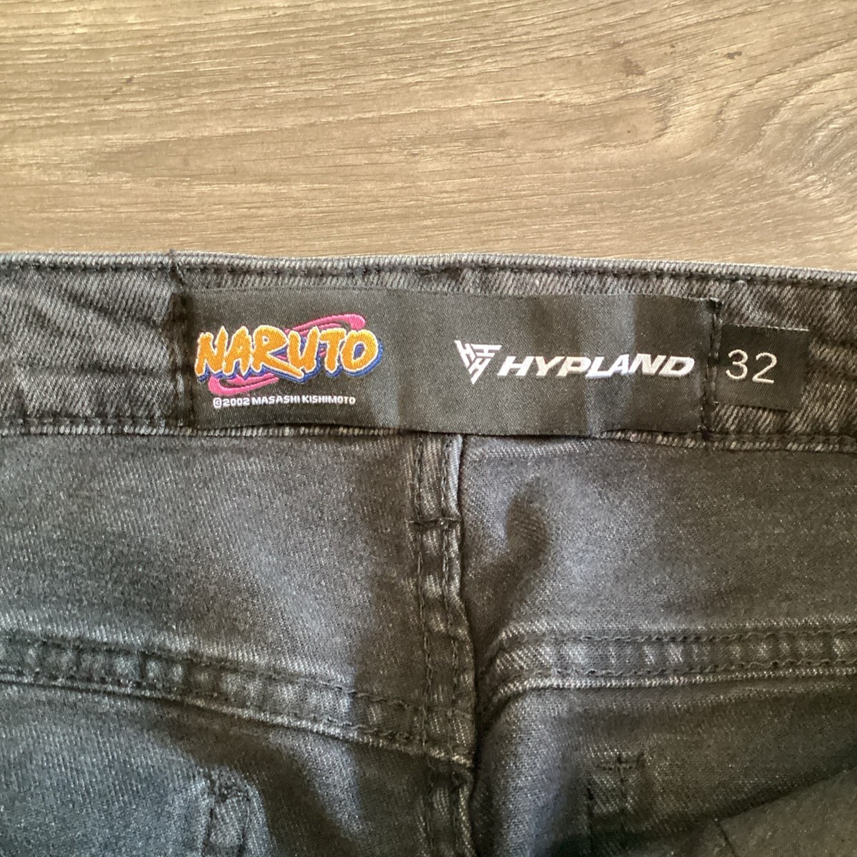 Naruto Hypland Denim Jeans 32X 28 Sasuke And Itachi Uchiha Black