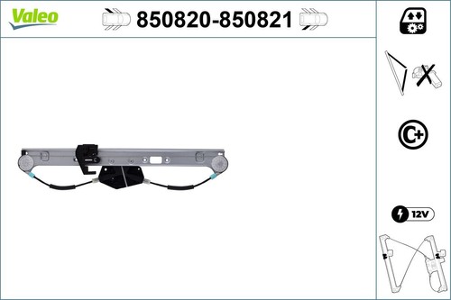WINDOW REGULATOR 850820 FOR BMW X3E83 M57D30 N52B30BF/A 3.0L N52B25A/AF M54B25 - Picture 2 of 7