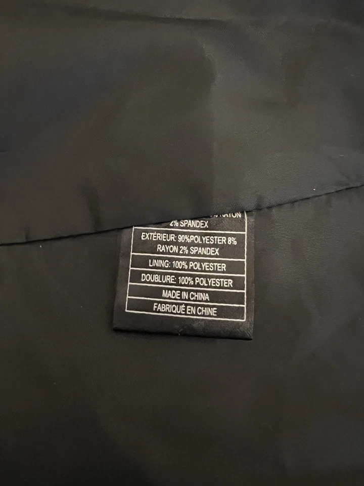 Abrigo largo estilo peplum Jack By BB Dakota para mujer (M) forrado clásico negro. Jk169 Foto 4 de 4