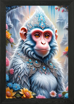 Mythischer Affe gerahmtes Wandbild Poster Leinwanddruck Bild