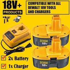 2PACK 18 Volt For DeWalt 18V XRP Battery and Charger DC9096 DC9099 DC9096-2