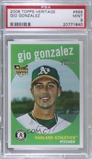 2008 Topps Heritage High Number Gio Gonzalez #688 PSA 9 MINT 1c7