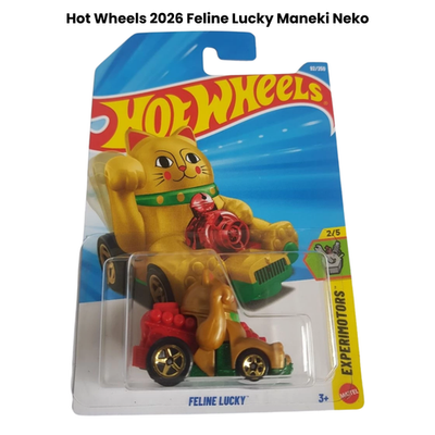 2026 Hot Wheels Feline Lucky Maneki Neko D GOLD - NEW with 2026 Hot Wheels Feline Lucky Maneki Neko D GOLD - NEW with