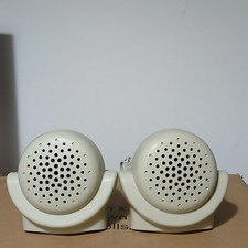 Unbranded Beige Retro Rounded PC Computer Speakers Working