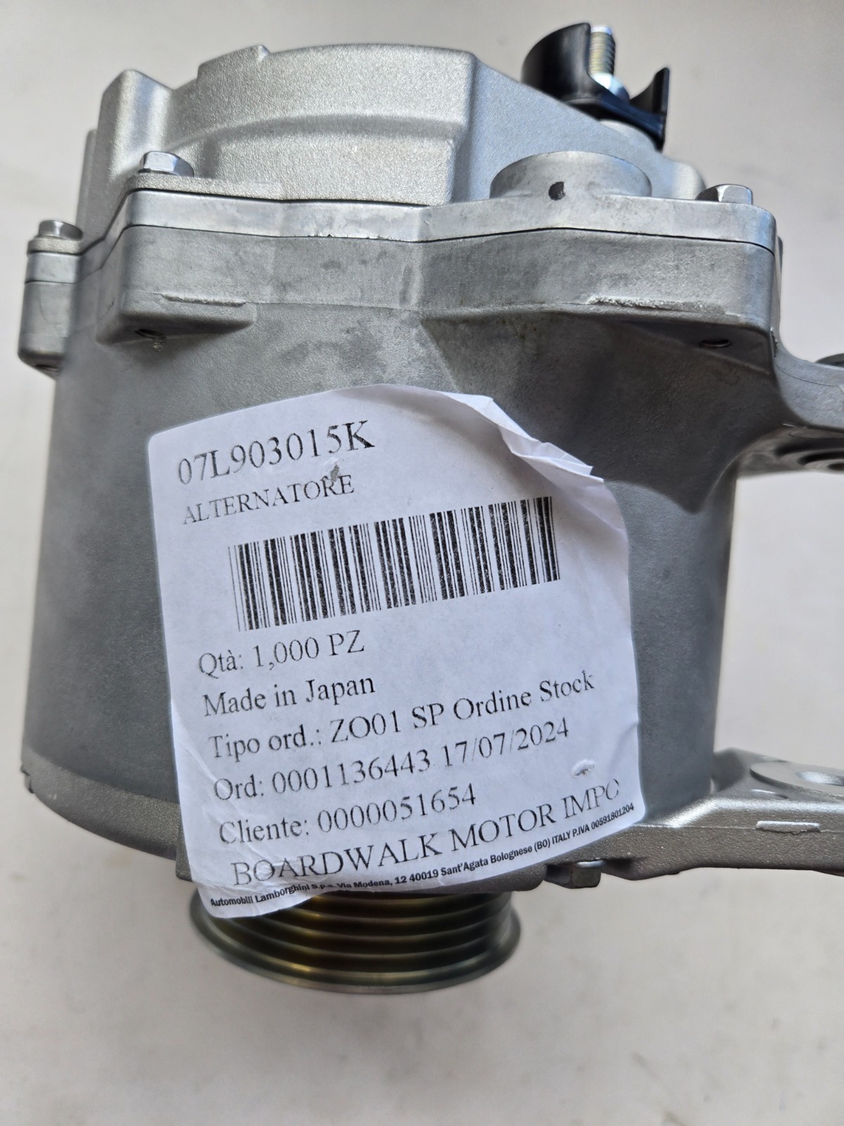 Lamborghini Huracan 2015-2024 Alternator P/N 07L903015K
