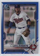 2021 Bowman Draft Chrome Blue Refractor 6/150 Aaron Sabato #BDC-163 10h2