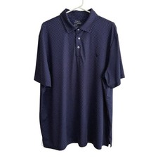 NEW POLO RALPH LAUREN Short Sleeve Polka Dot Performance Polo in Navy MEN'S XL