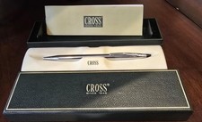 Cross Century Classic Polished Chrome Ballpoint Pen 3502 New In Box- Black Ink