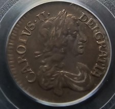 ENGLAND CHARLES II Silver Threepence 1679