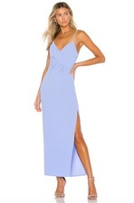 NBD Size XS Saanvi Gown Periwinkle Blue Sleeveless Stretch Long Dress