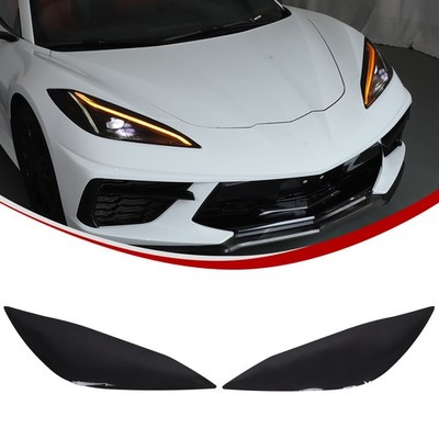 For Corvette C8 2020+ Headlight SMOKE Precut Vinyl Tint Overlays