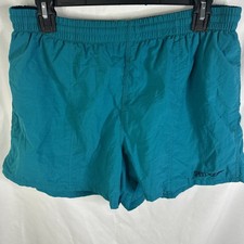 Speedo Vintage 1990s Men's Teal Swim Trunks Size Medium