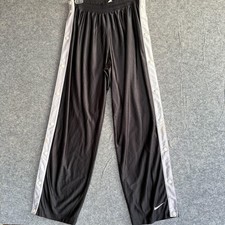 Vintage Nike Track Pants Mens Medium Black Snap Side Tear Away Warm Up 90s STAIN