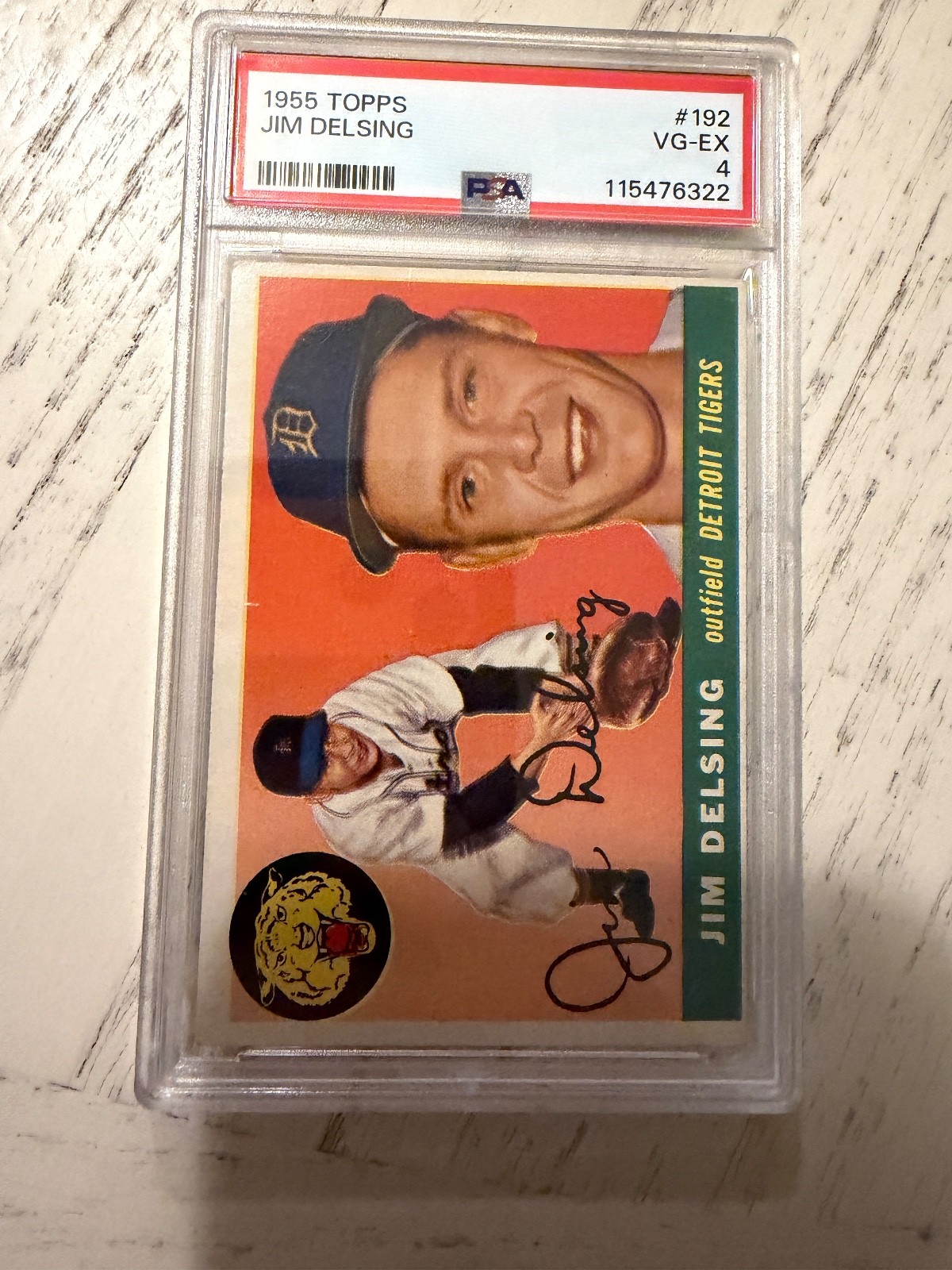 1955 Topps #192 Jim Delsing  PSA 4 VG-EX