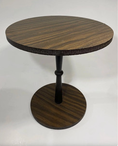 Mid Century Style Round Accent Table Woodgrain Coffee Table Plant Stand 16...