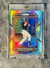Reggie Crawford 2023 Prizm Baseball Silver Holo SSP Prizm Rookie Parallel