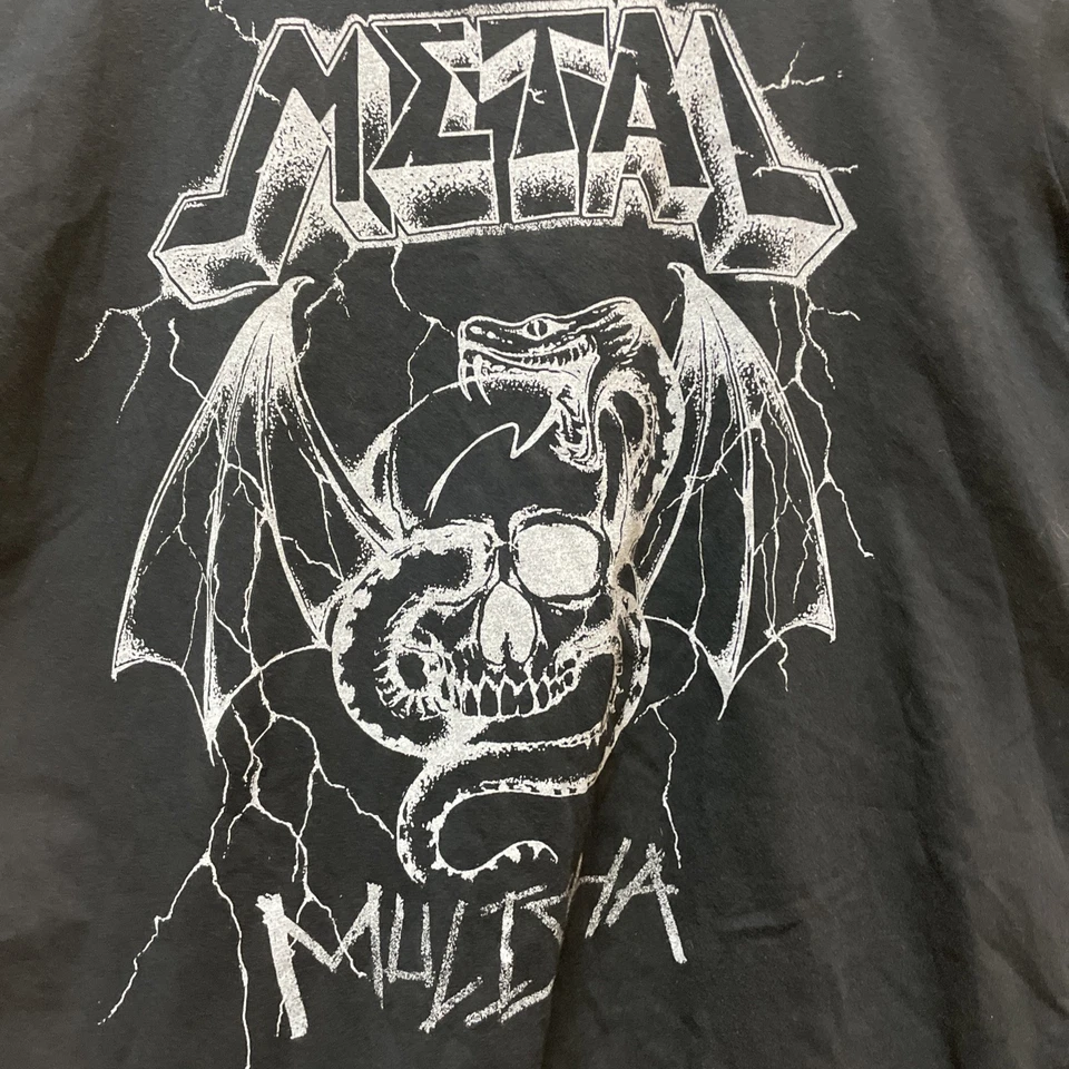 Top Y2K Metal Mulisha Grunge Goth Rock Alas de Dragón Calavera Negro Hombro Frío L Foto 3 de 4