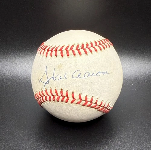Hank Aaron Signed Autograph Bill White ONL Official National League Baseball