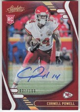 Cornell Powell 2021 Panini Absolute Signature Rookies Spectrum Red /100